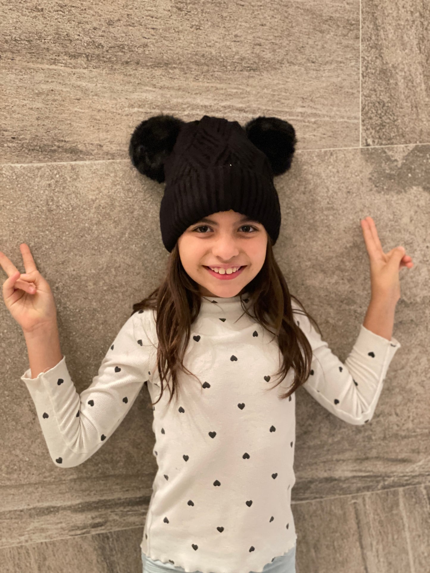 Gorro para Niños con Doble Pompón