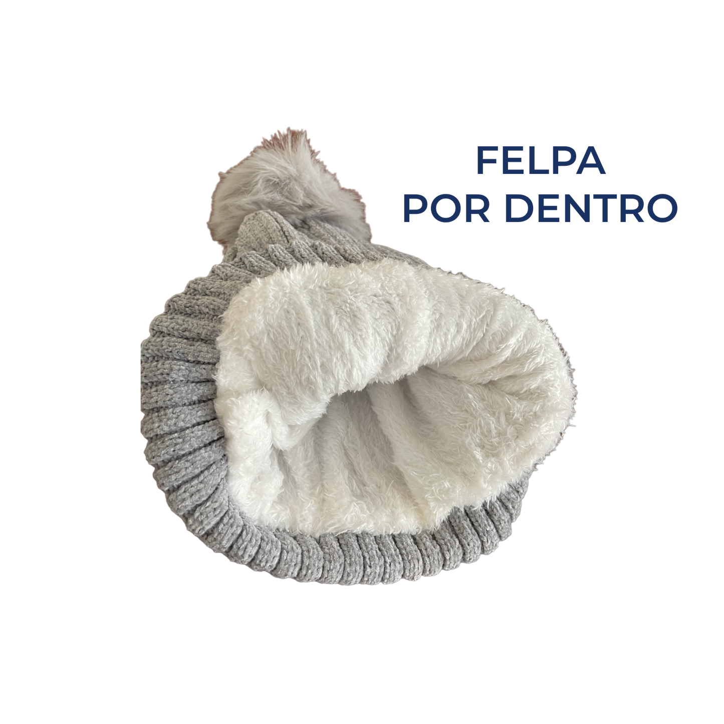 Gorro Afelpado con Pompón para Adultos