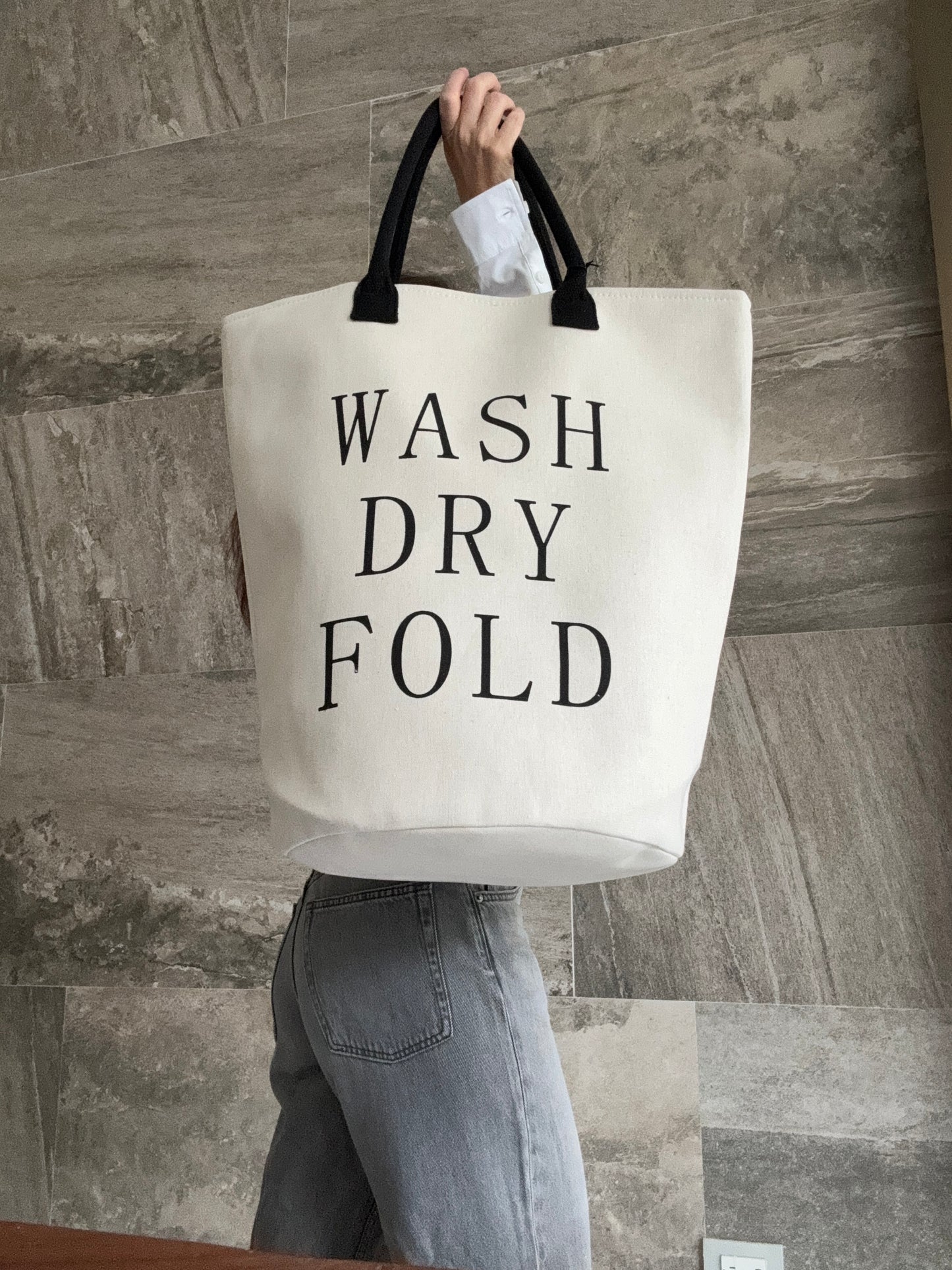 Cestos para Lavanderia WASH, DRY, FOLD