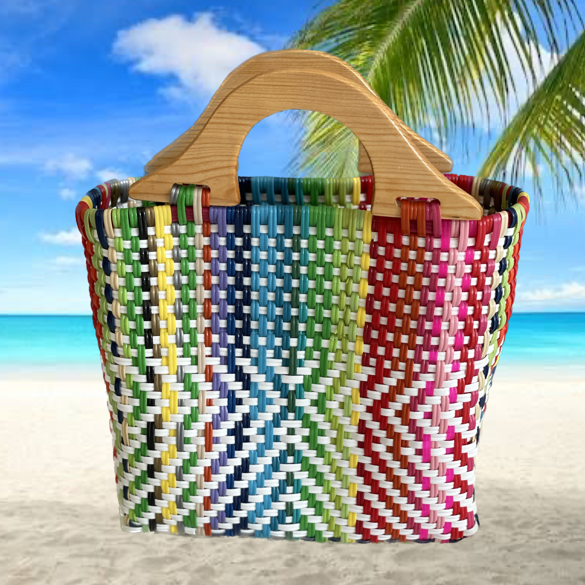 Bolsa Tejida de Plástico para Playa