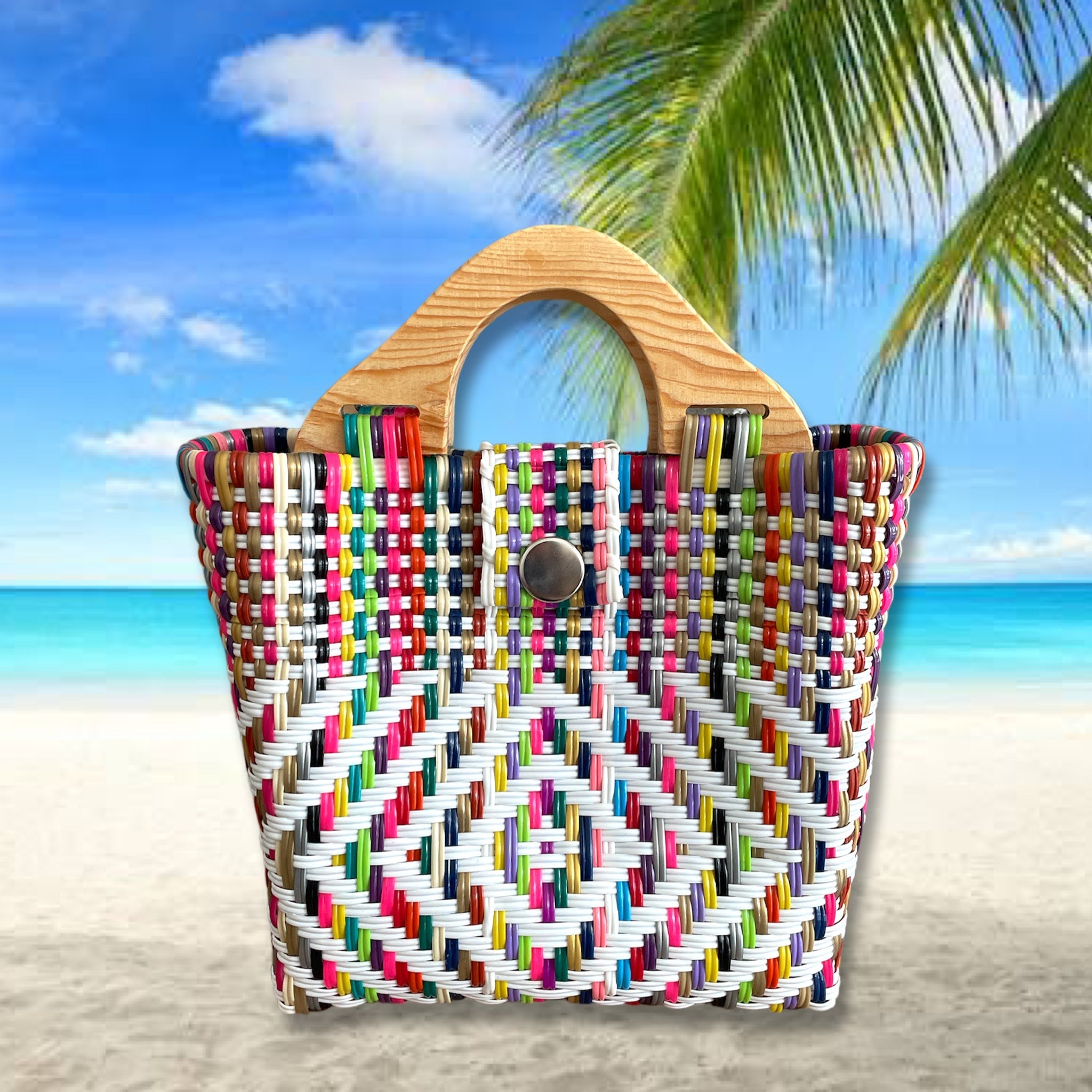 Bolsa Tejida de Plástico para Playa