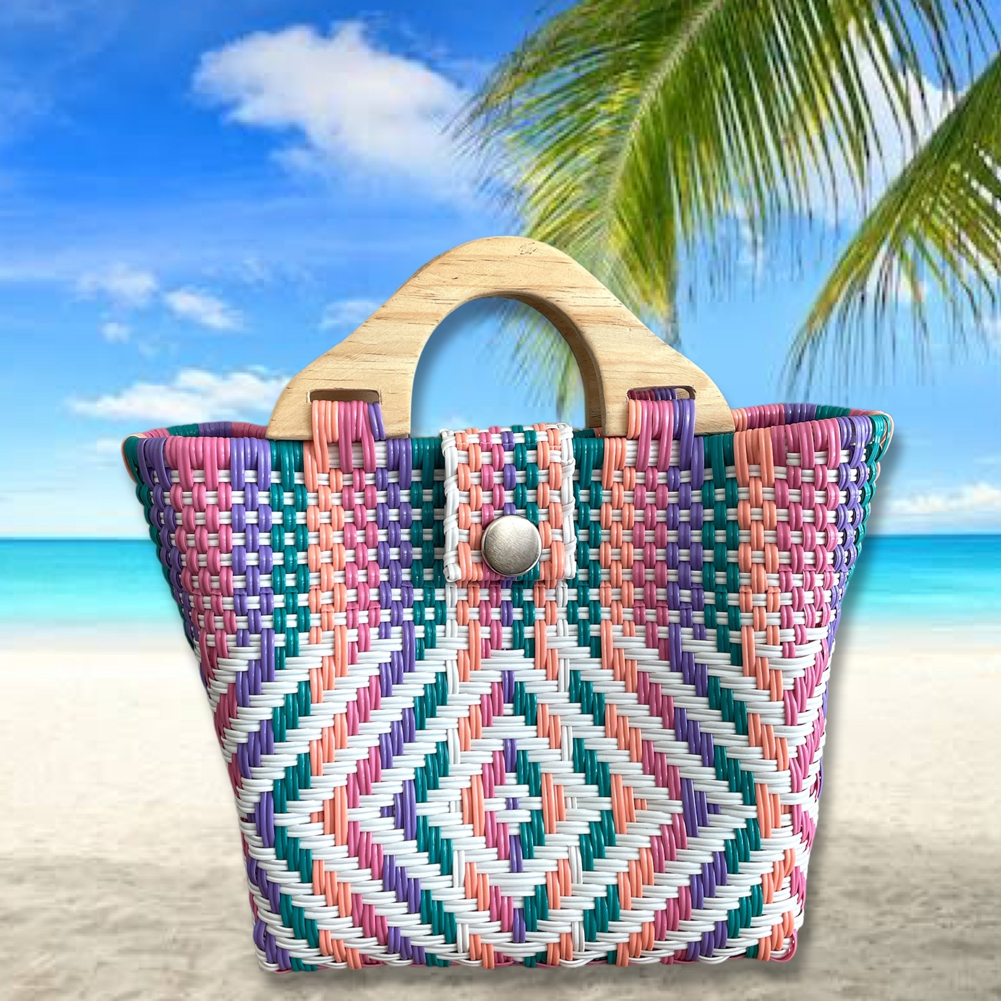 Bolsa Tejida de Plástico para Playa