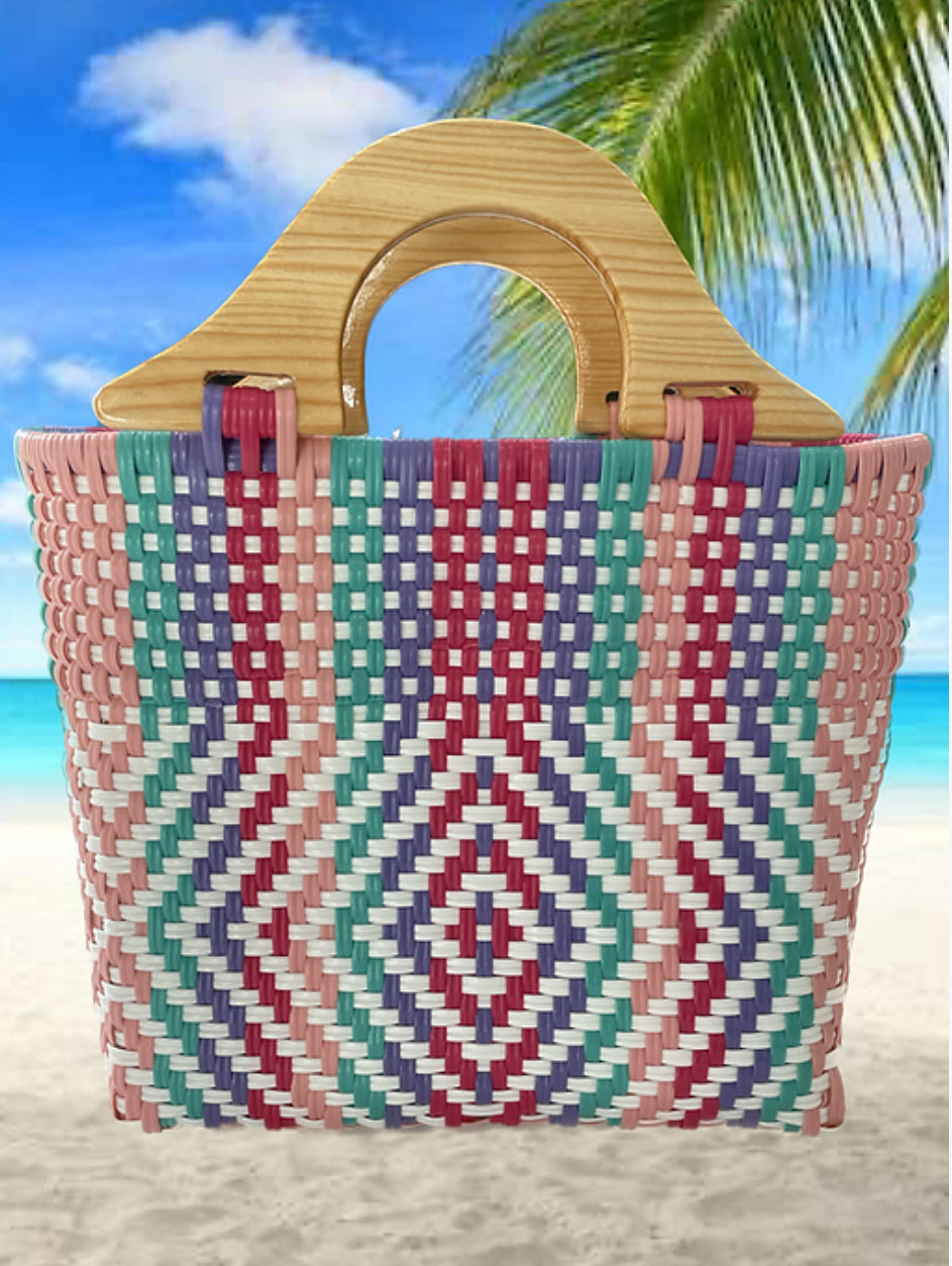 Bolsa Tejida de Plástico para Playa