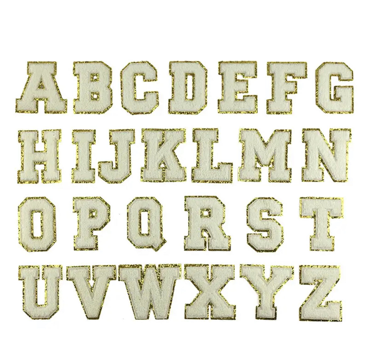 Parches de Letras Grandes con Efecto Bordado para Personalizar