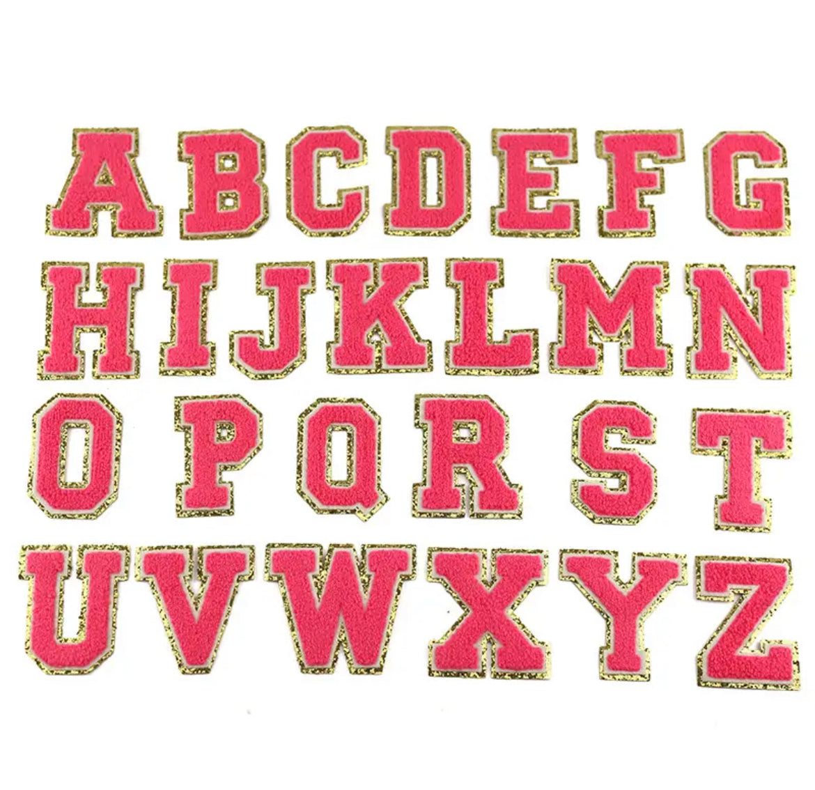 Parches de Letras Grandes con Efecto Bordado para Personalizar