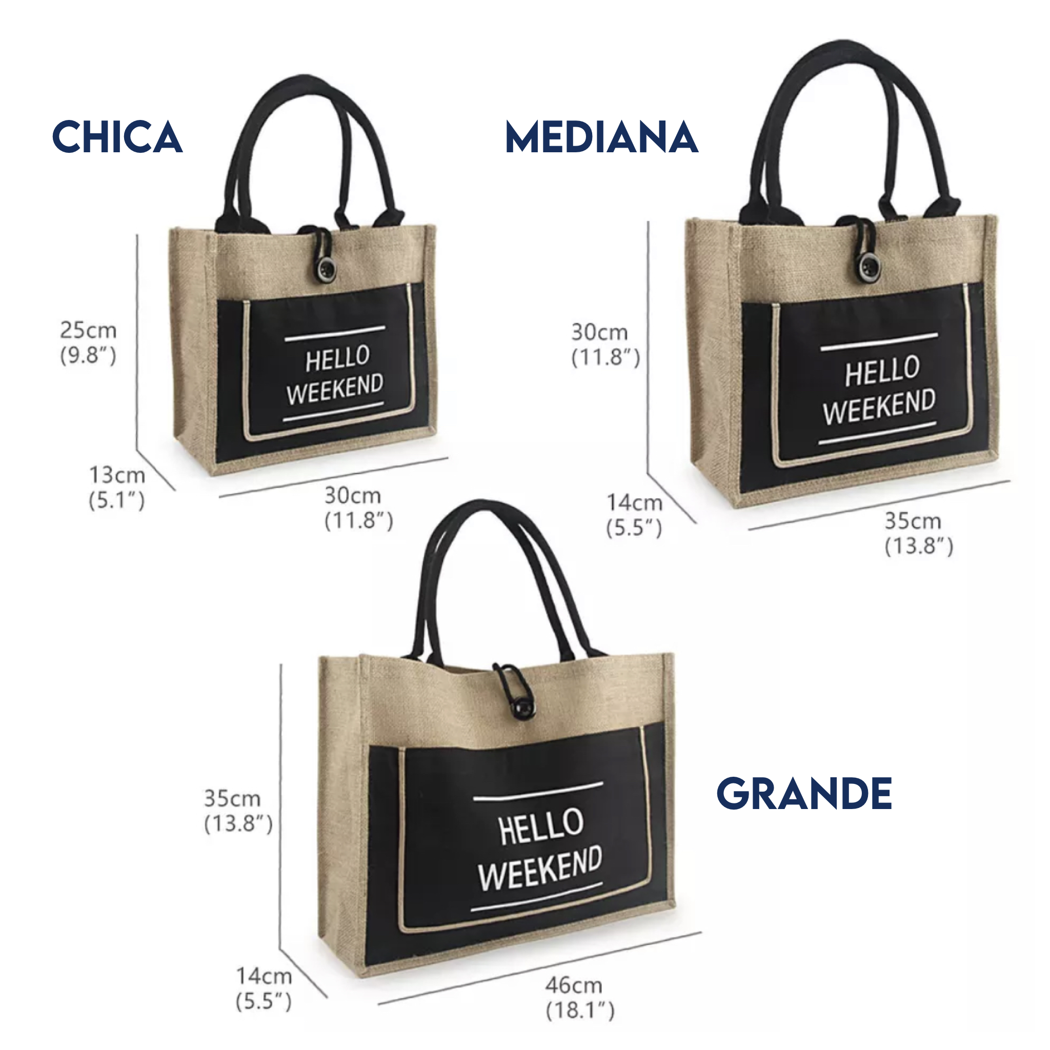 Bolsa para Playa "Hello Weekend"