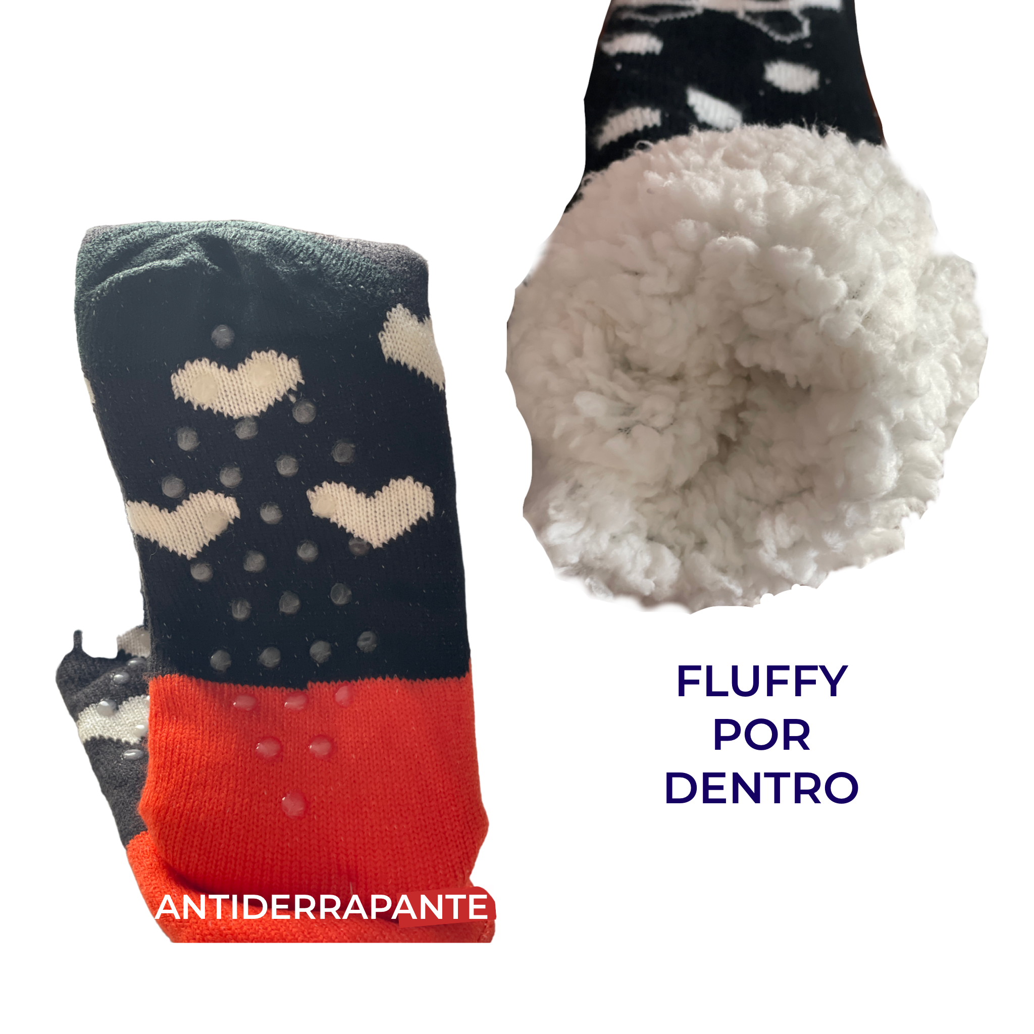 Calcetines Fluffy Antiderrapantes para Niños y Adultos