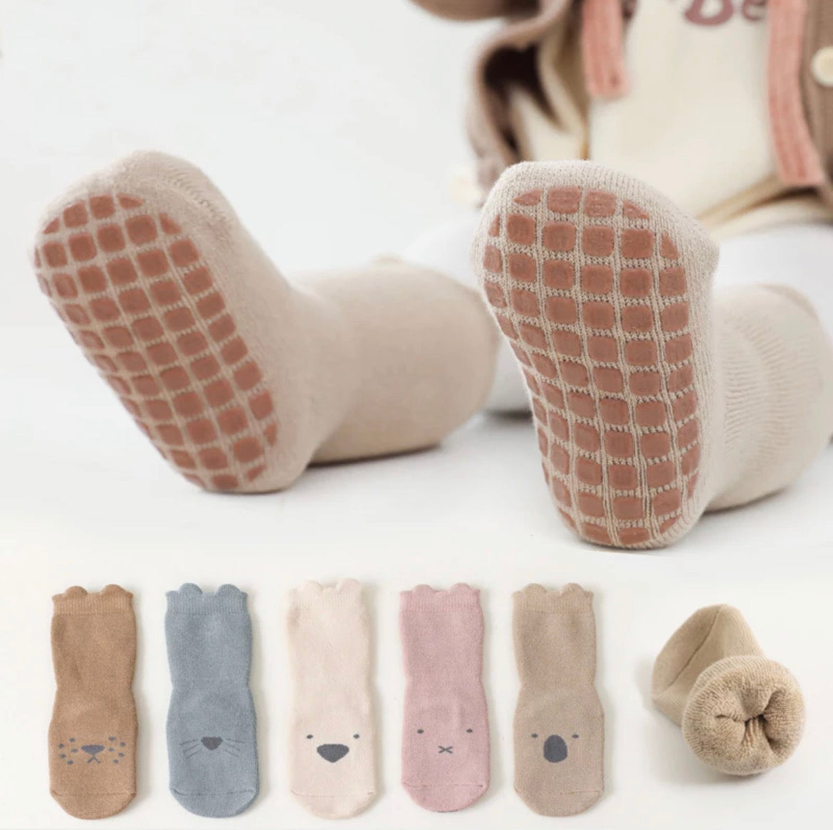 Calcetines Antiderrapantes de Invierno para Bebés y Niños de hasta 5 años