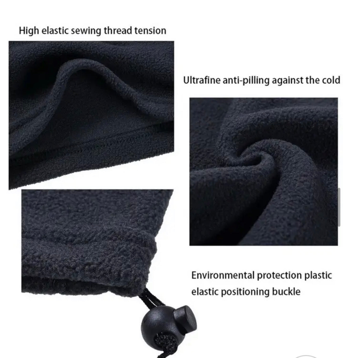 Cuello Cubrebocas de Tela Afelpada para Adultos