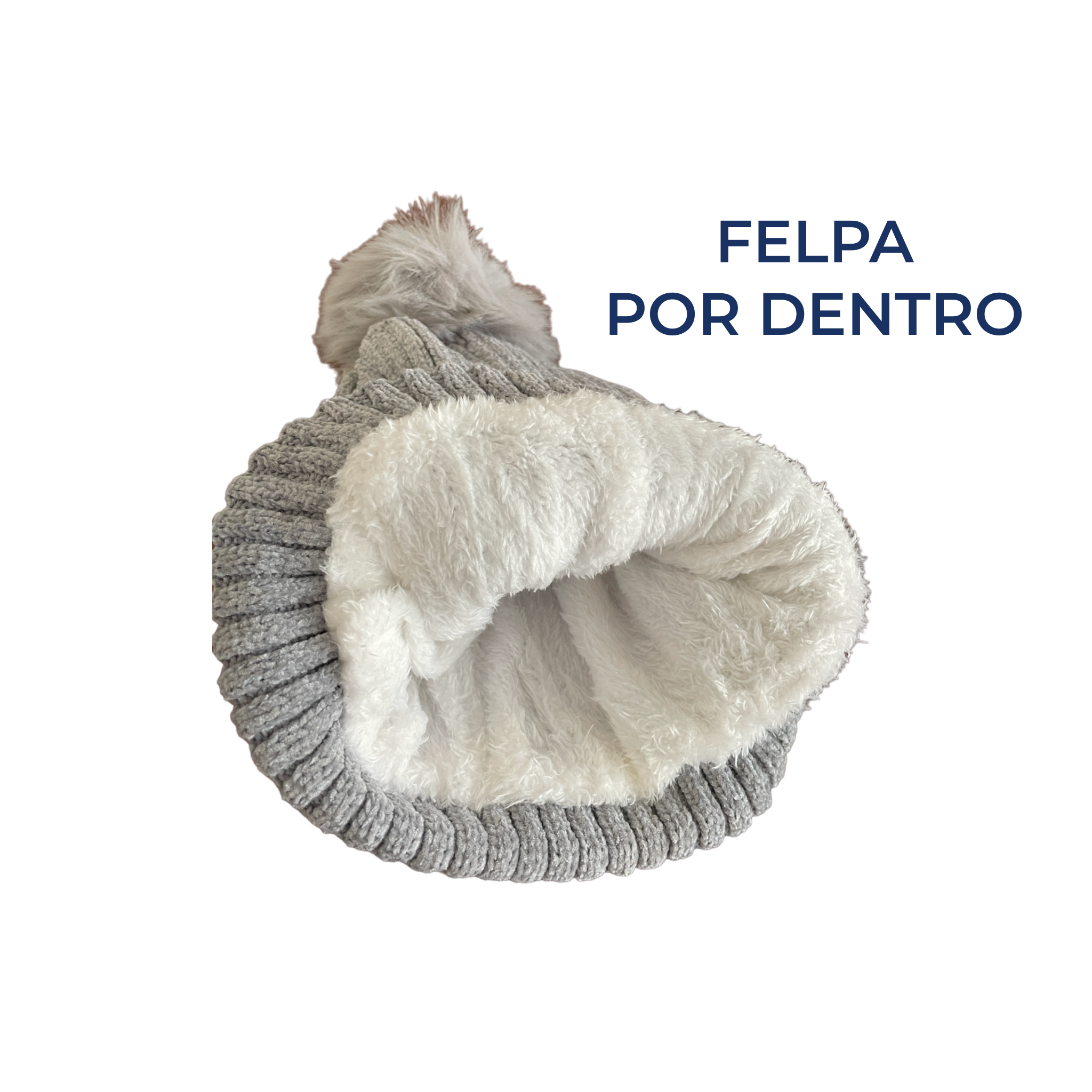 Gorro Afelpado con Pompón para Adultos