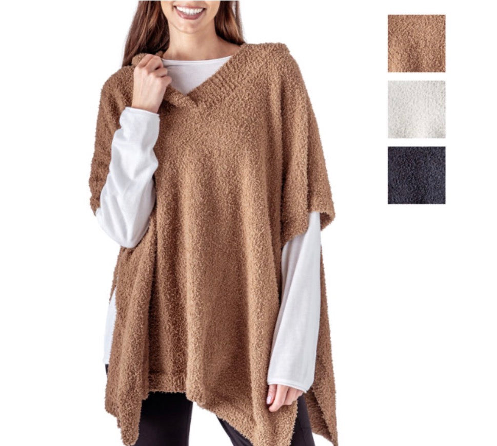 Always Cozy Hooded Poncho
