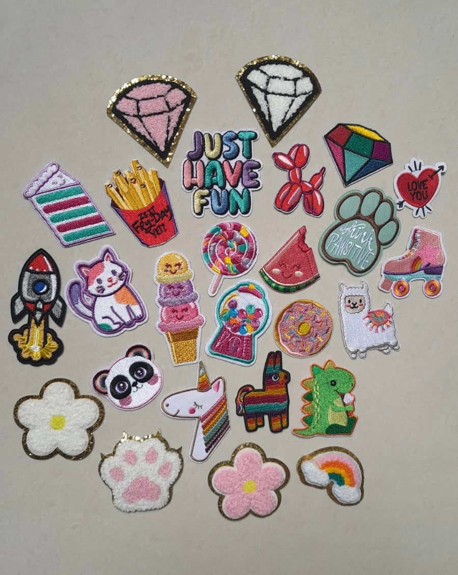 Parches de Figuras Con Efecto de Bordado Para Personalizar