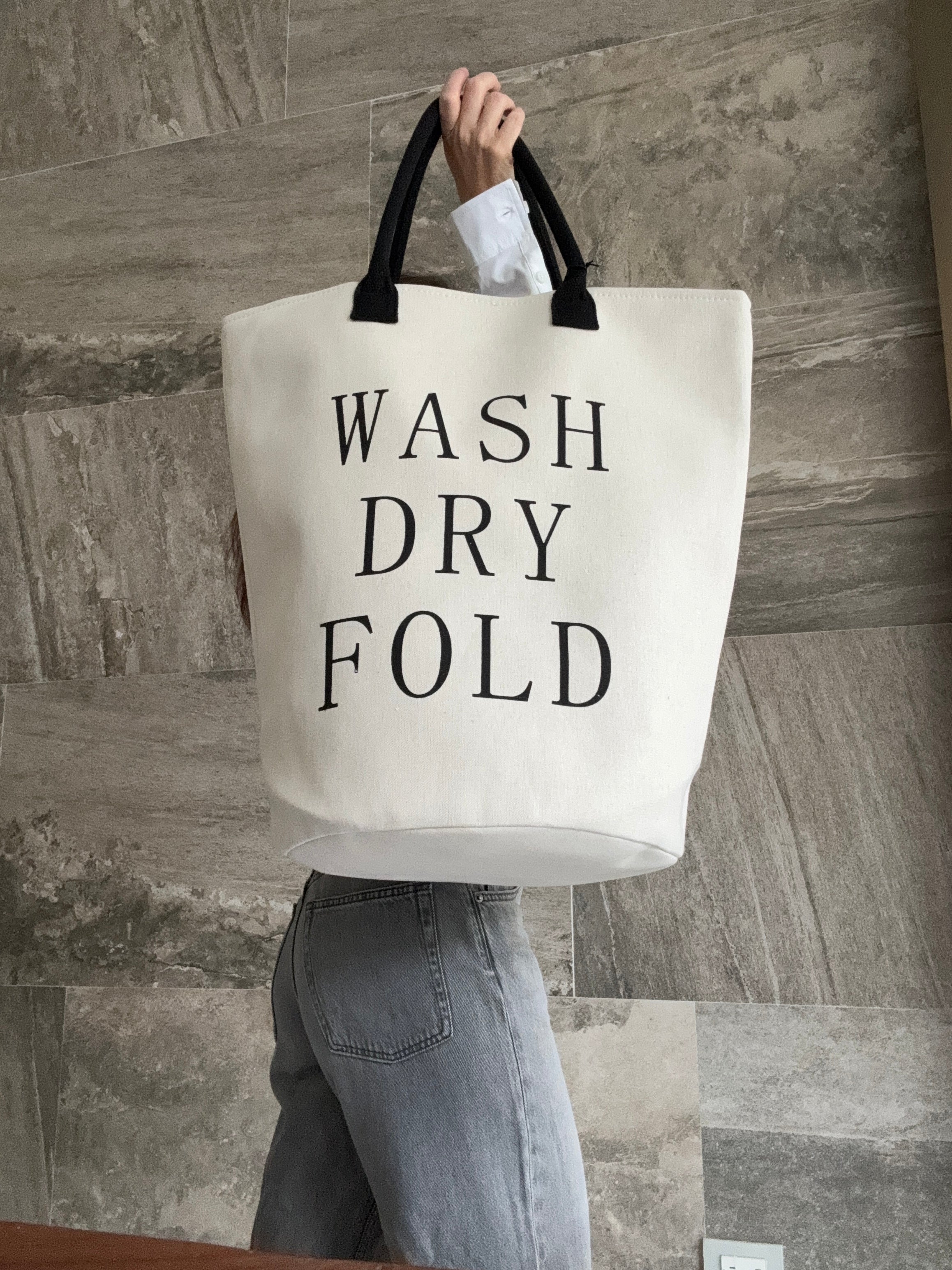 Cestos para Lavanderia WASH, DRY, FOLD