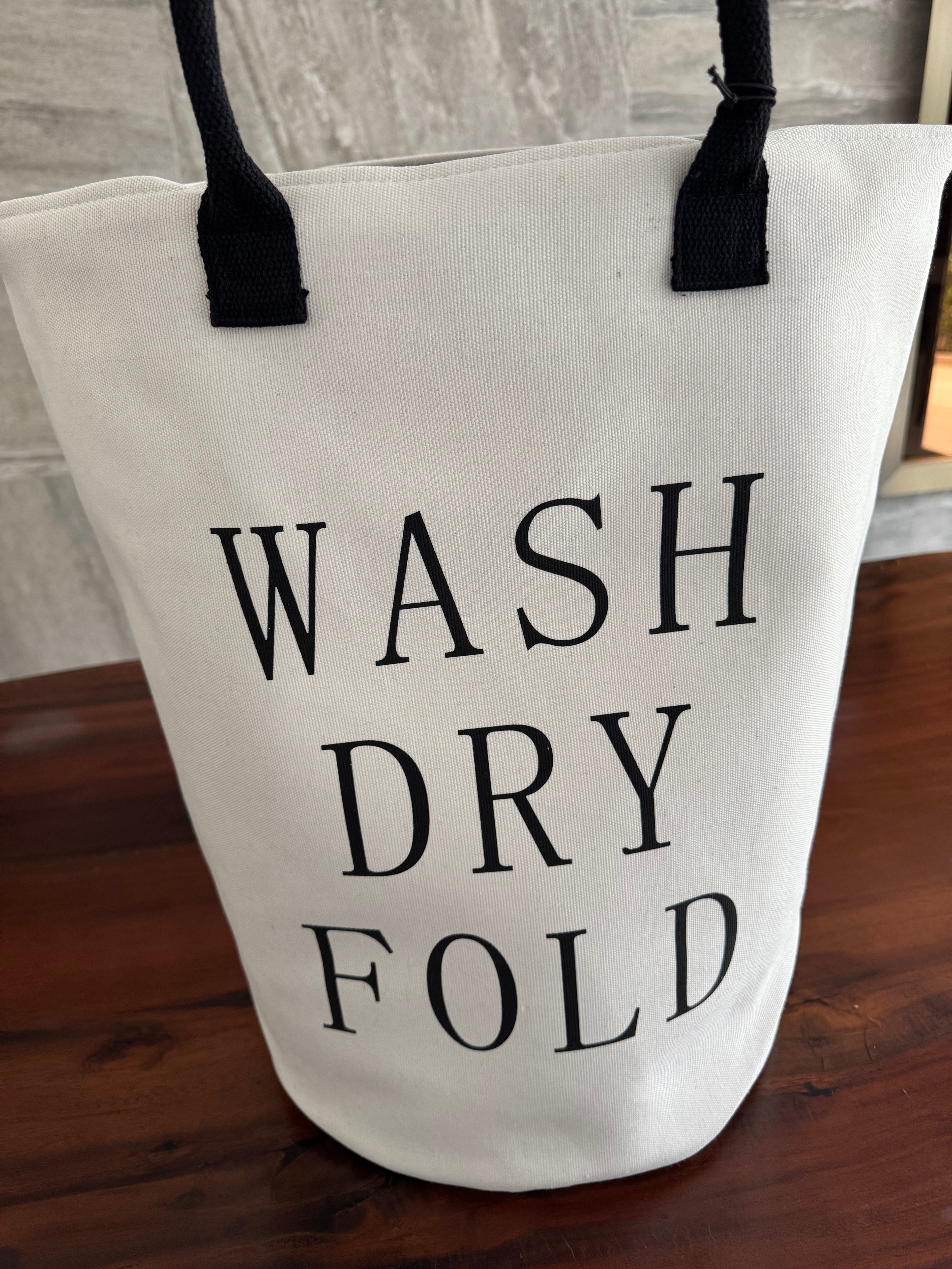 Cestos para Lavanderia WASH, DRY, FOLD