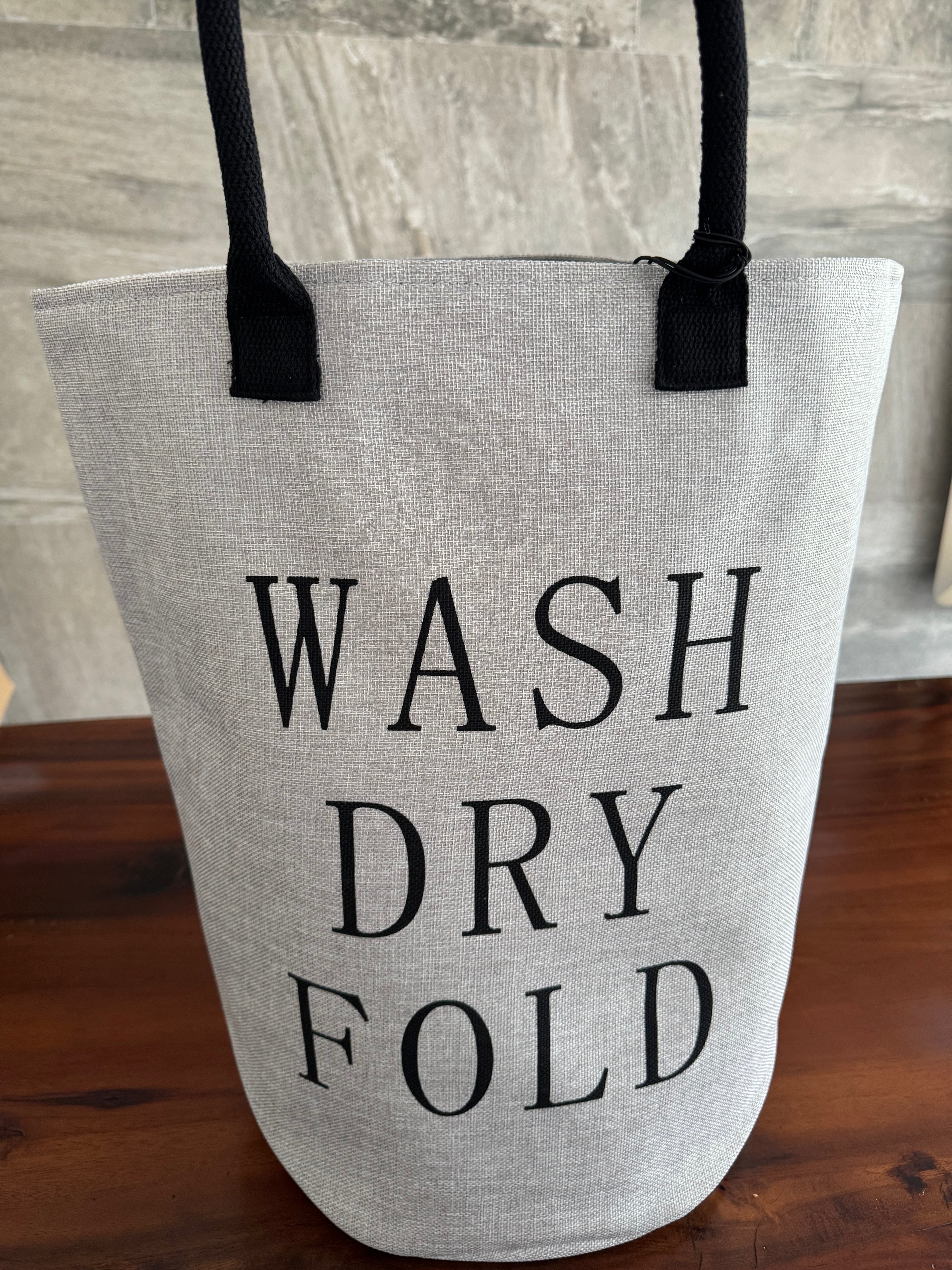 Cestos para Lavanderia WASH, DRY, FOLD