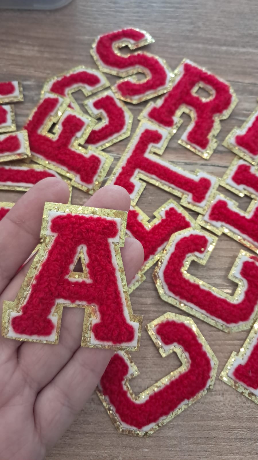 Parches de Letras Con Efecto Bordado Para Personalizar