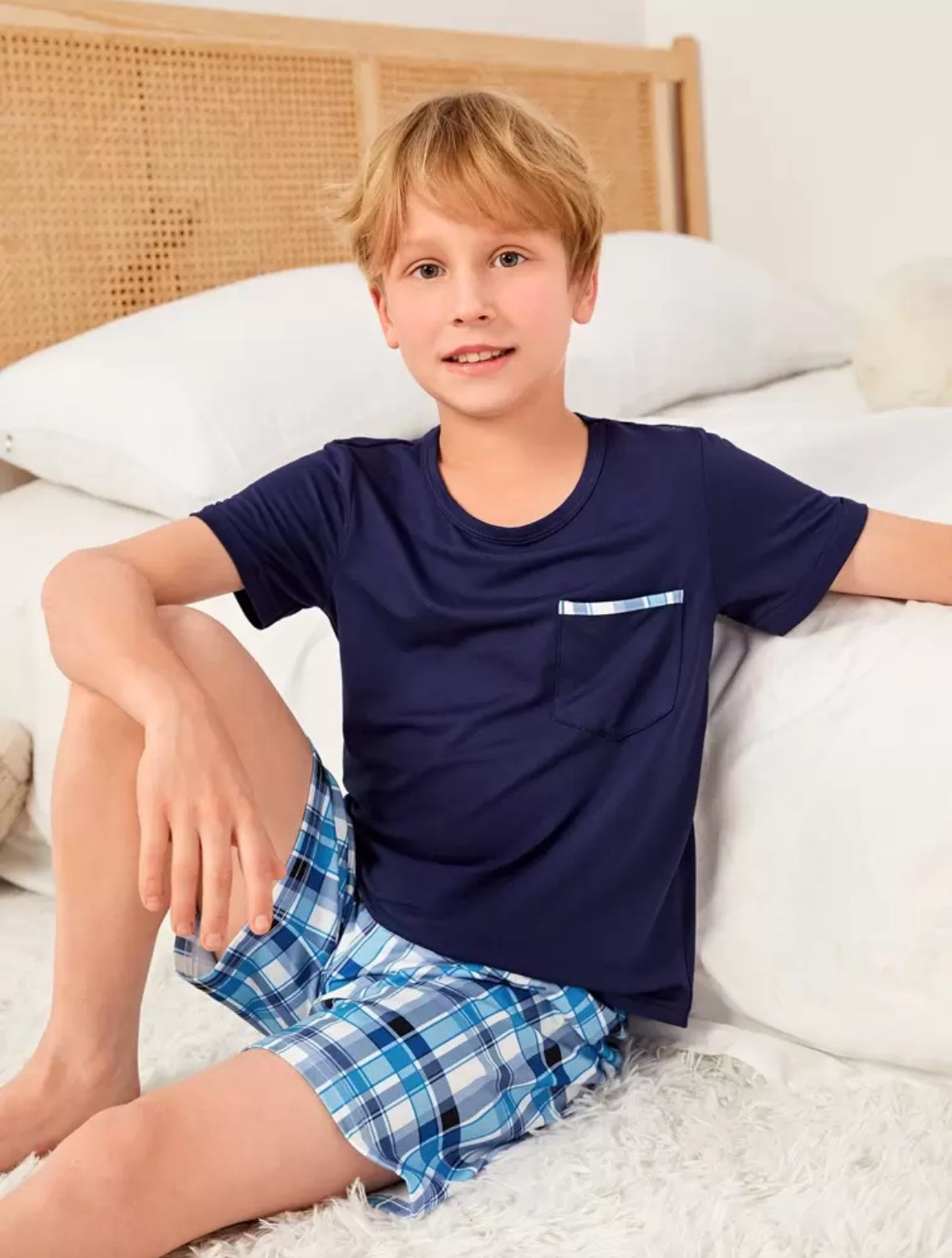 Pijama Niños Blue Squares