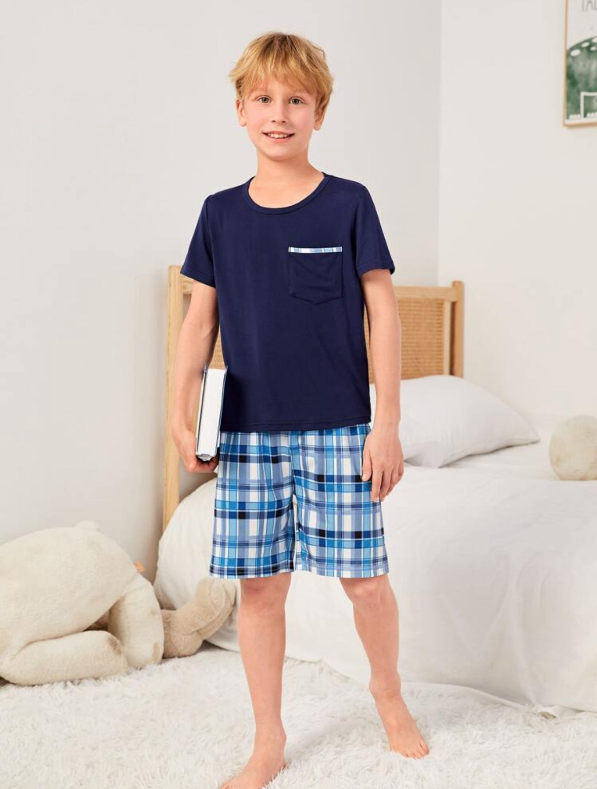 Pijama Niños Blue Squares