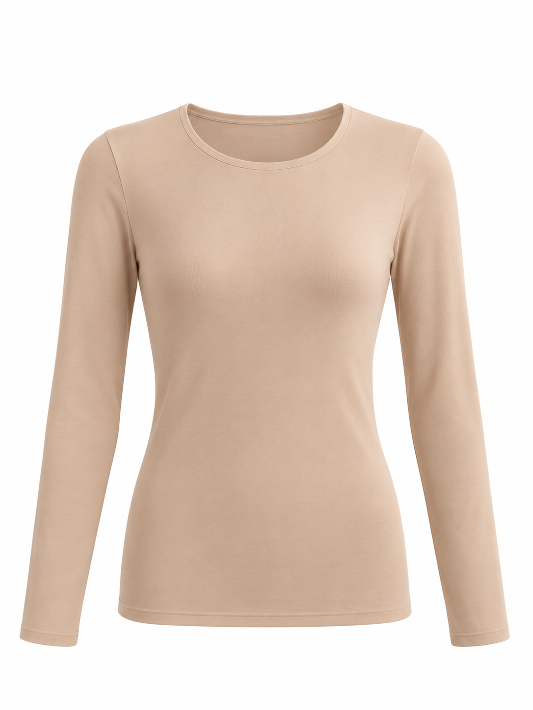 Camisa Térmica de Cuello Redondo con Felpa