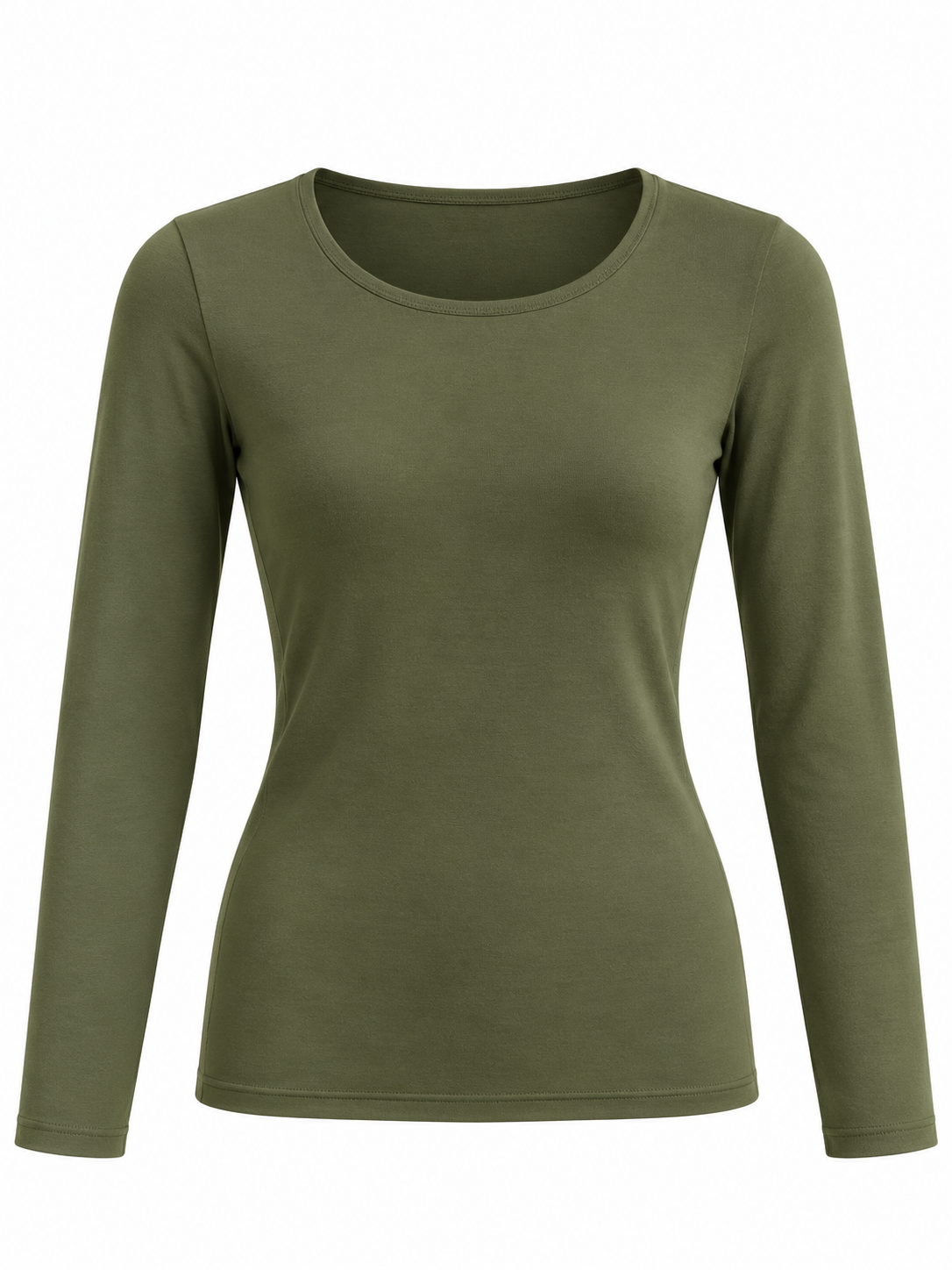 Camisa Térmica de Cuello Redondo con Felpa