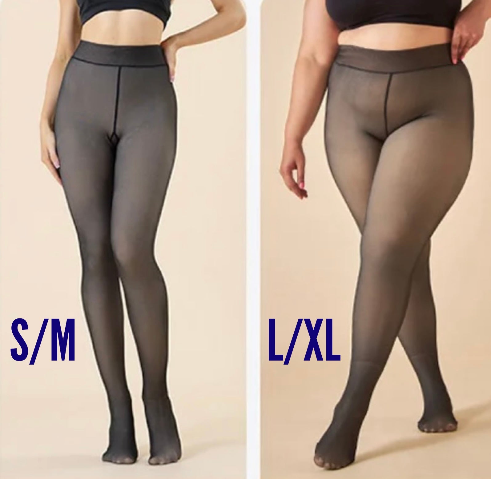 Mallas Afelpadas con Efecto Piel