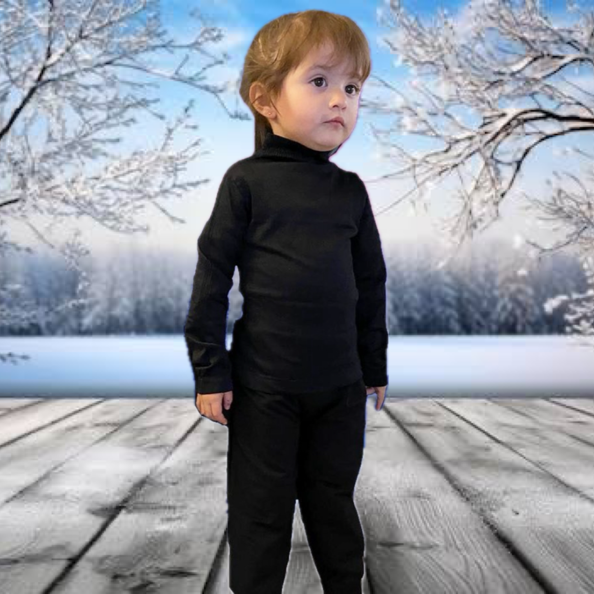 Camisa Térmica de Cuello Alto para Niños