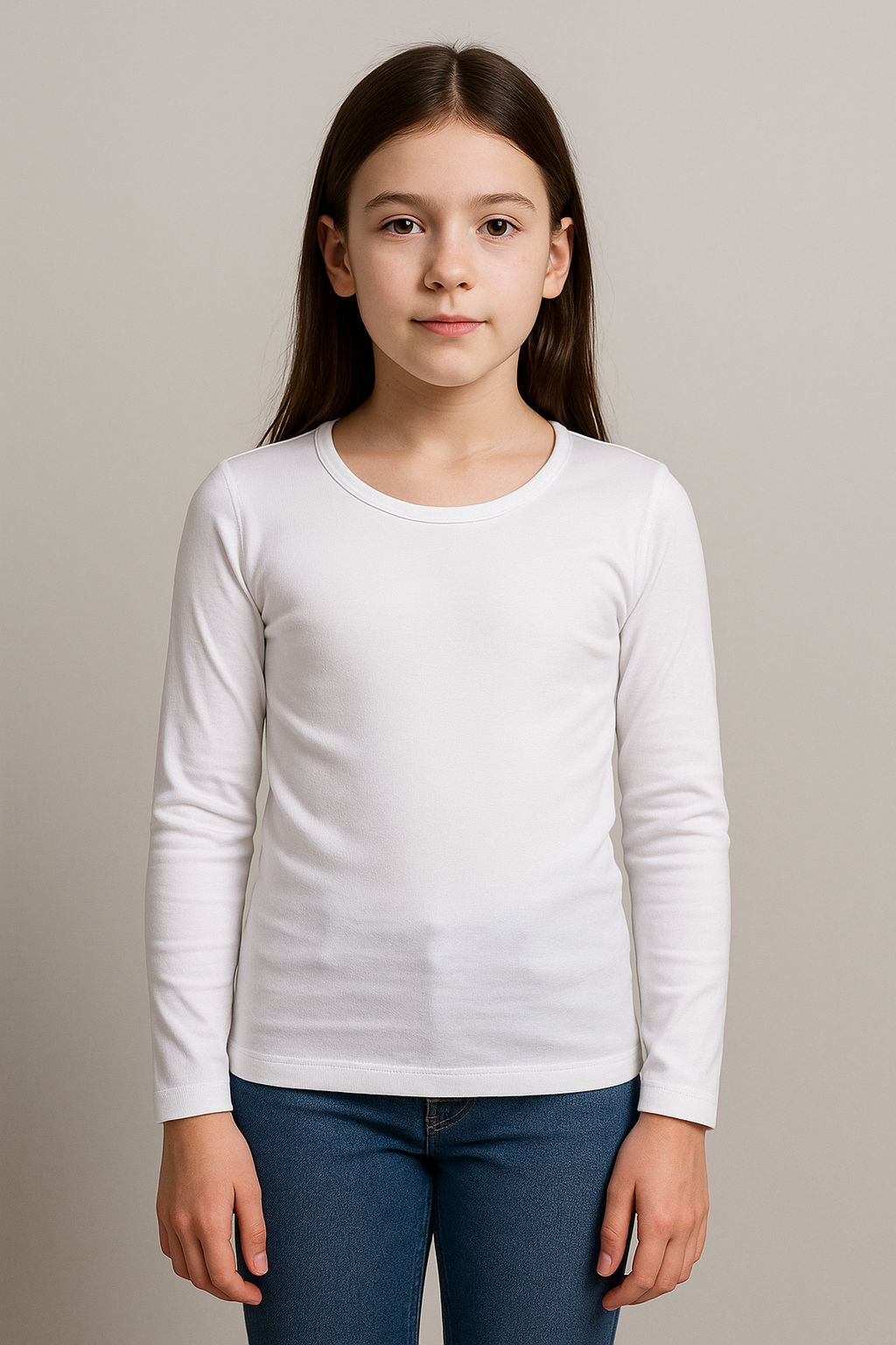 Camisa Térmica Afelpada Niños Cuello Redondo