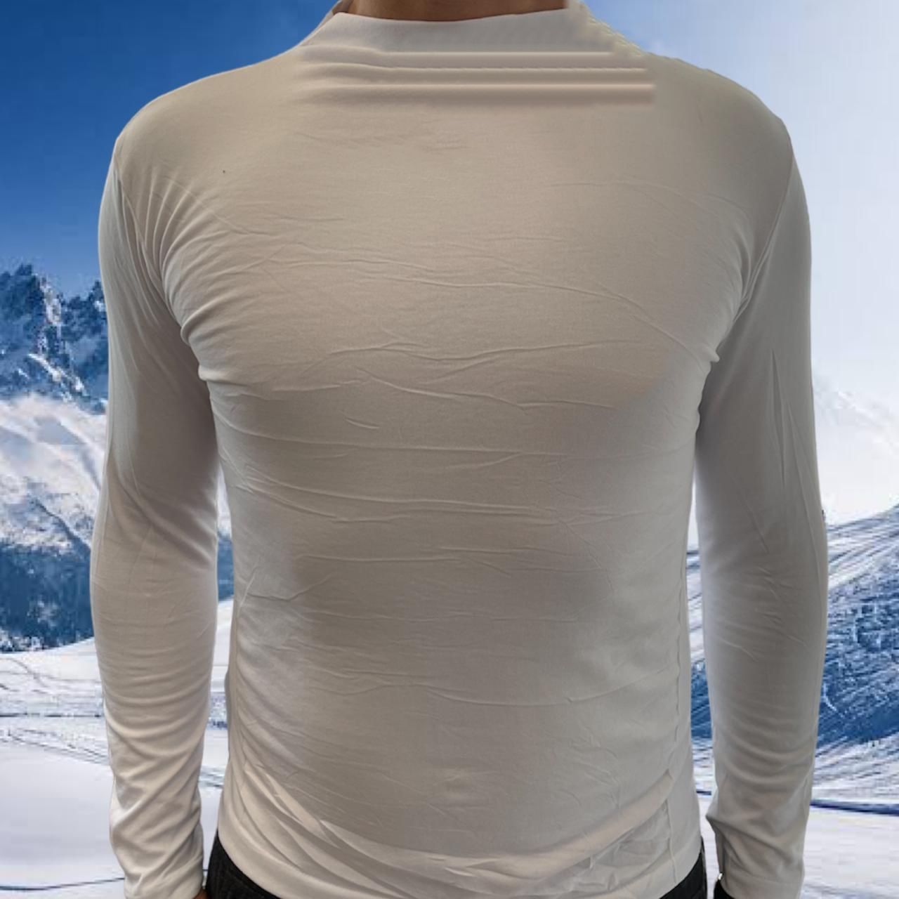 Camisa Térmica de Cuello Alto con Felpa (Talla Grande)