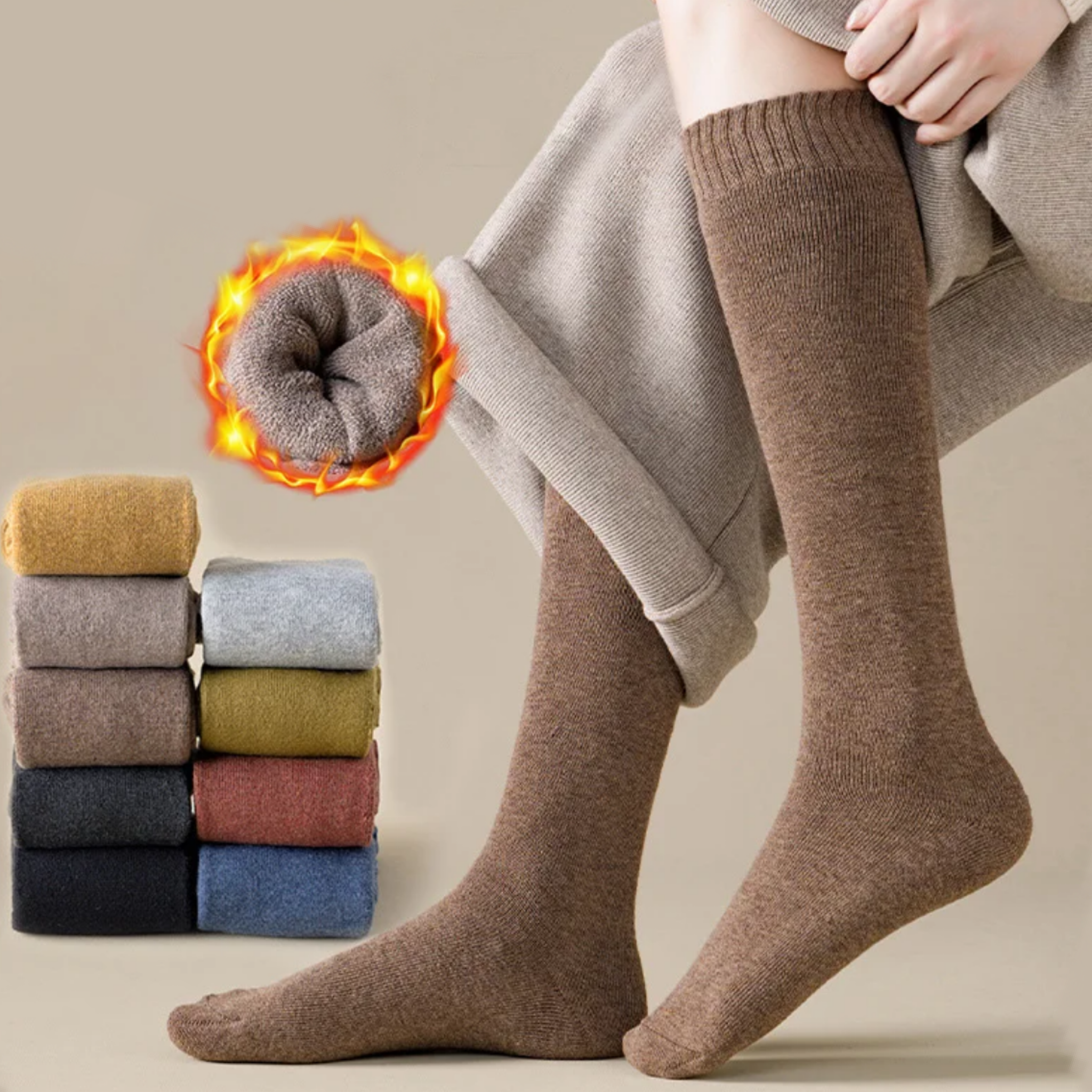 Calcetines Térmicos Largos para Adulto